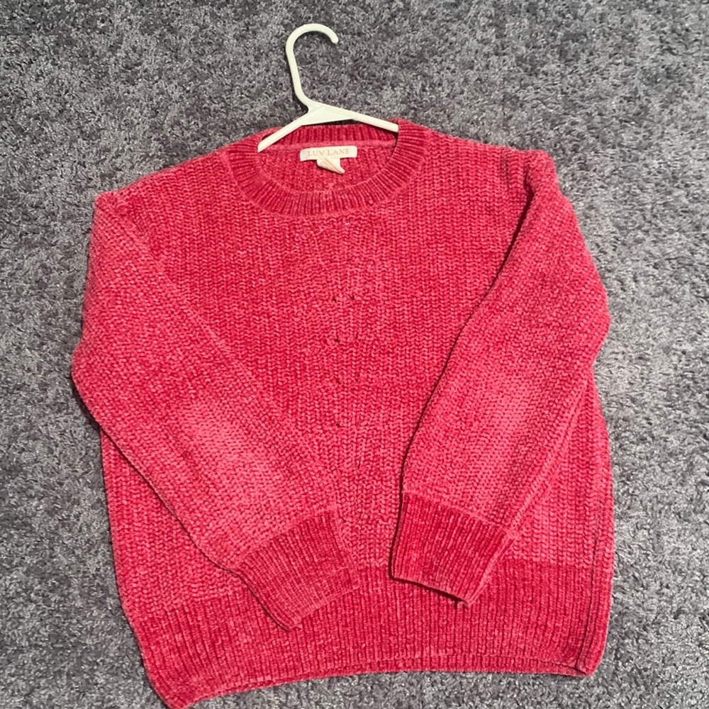 LUV LANE velvet sweater